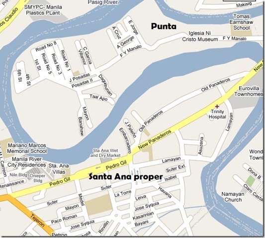 Santa Ana Manila Map A Little Sidetrip To Punta - The Urban Roamer