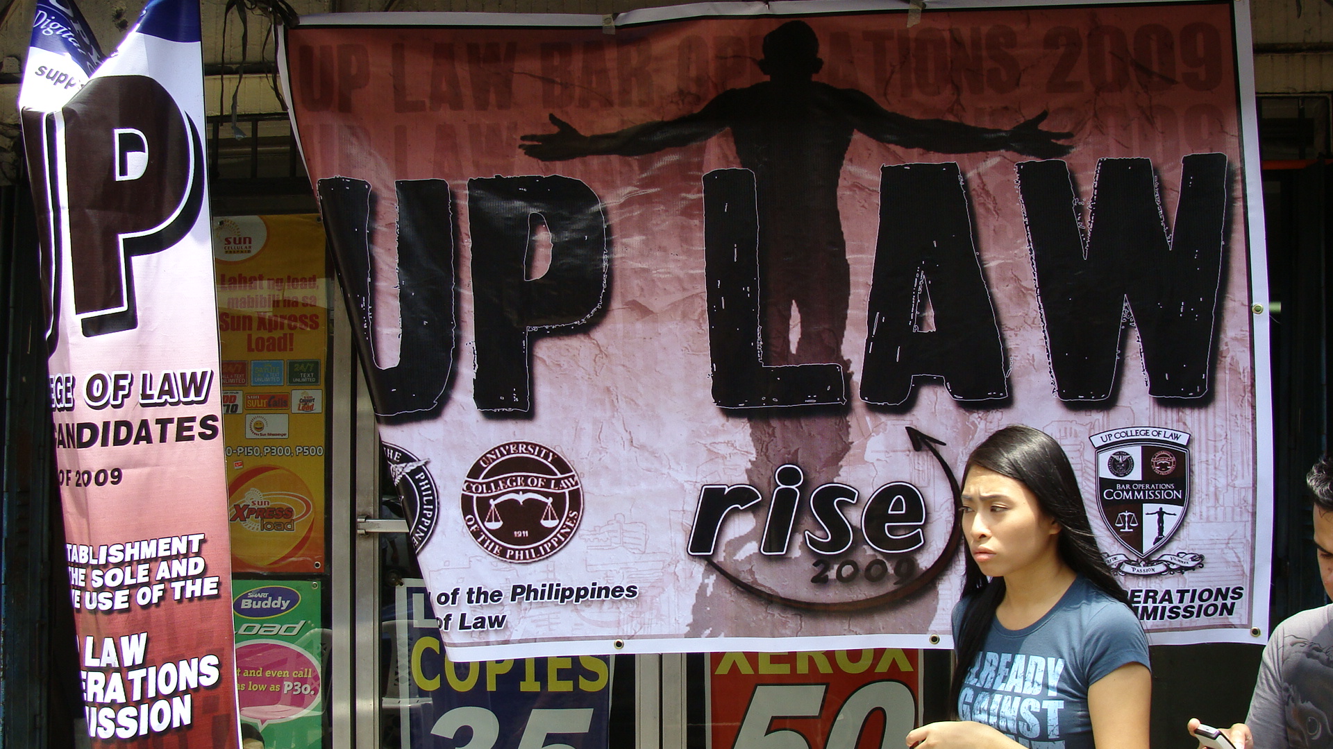 UP Law Bar Ops stationed at a store that offers photocopying services