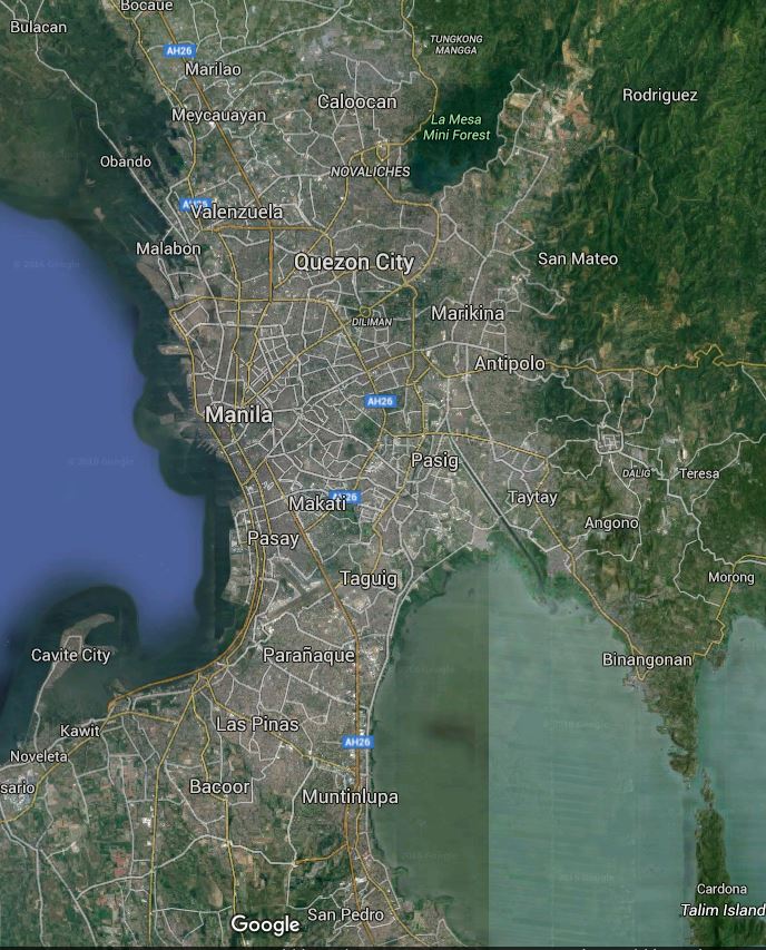Metro Manila: congested with very little open and green space in sight